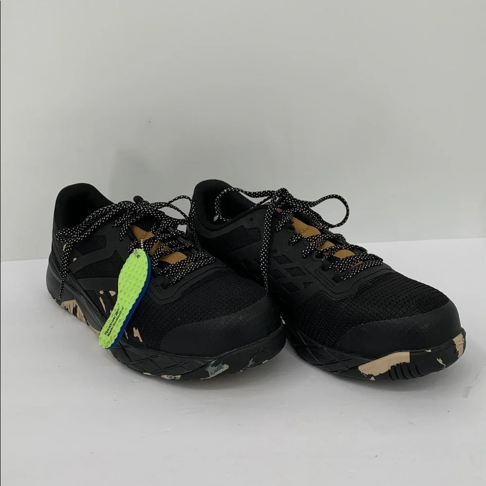 Reebok Nanoflex Work sneakers shoe composite toe RB366 lace-up black women 11